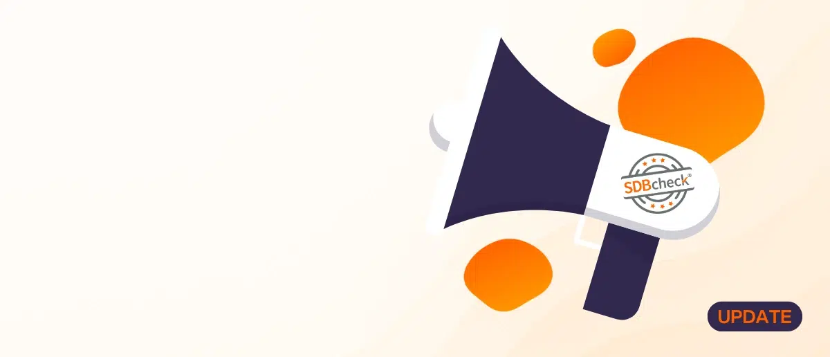Megaphone mit SDBcheck®-Stempel